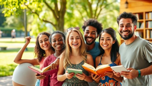 Happy individuals showcasing healthy lifestyle changes in various settings.