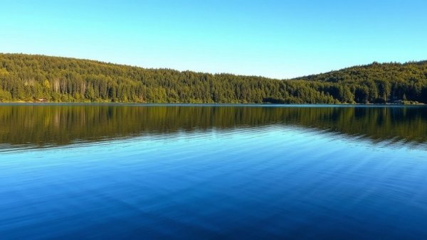 Serene lake reflecting forest and sky, modern lifestyle tips.
