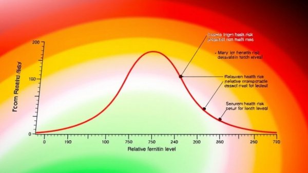 Excess iron wellness lifestyle risk curve for iron status