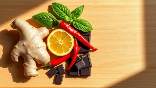 Superfoods to boost your metabolism naturally on wooden board.