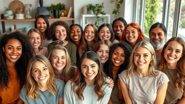 Diverse group of women showcasing holy grail hair products results.