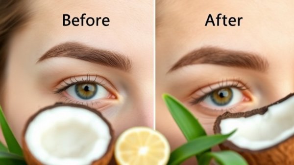 How to grow thick eyebrows naturally: close-up eyebrow comparison with natural remedies.