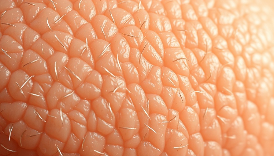 Macro view of hair follicles on skin, hair loss treatment insight.
