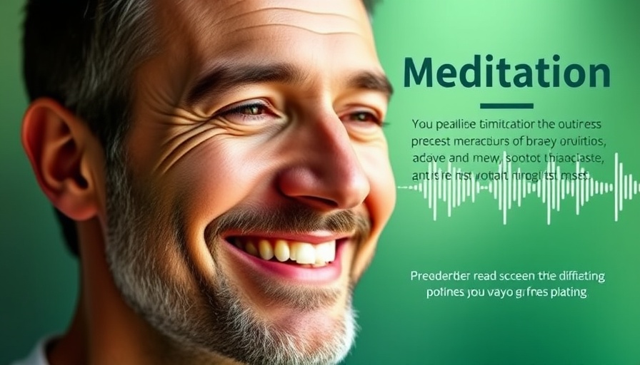Meditation to Get Into the Flow of Sensations: Poster with smiling man.