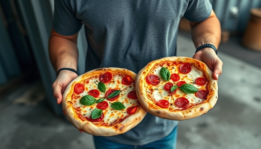Delicious pizzas in an outdoor setting promote healthy lifestyle changes.