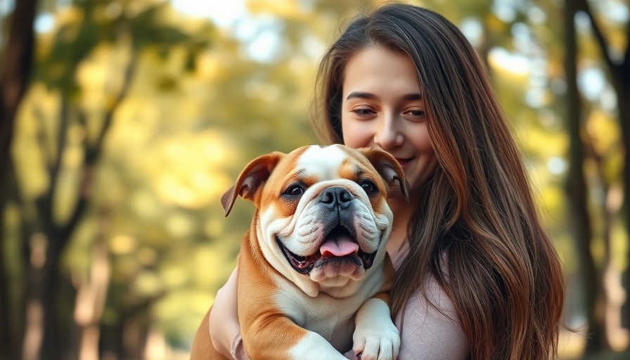 Young woman embracing a bulldog puppy outdoors - healthy lifestyle changes.