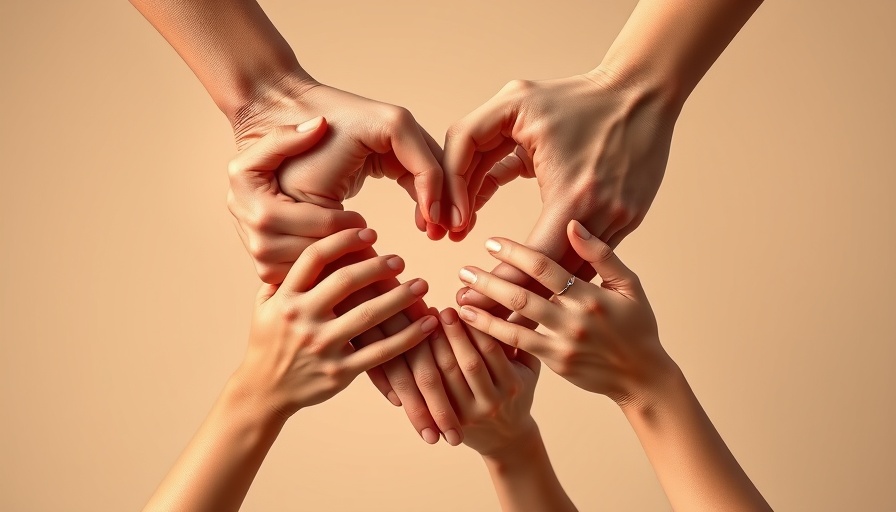 Hands forming heart shape symbolizing mindful leadership healing trauma.