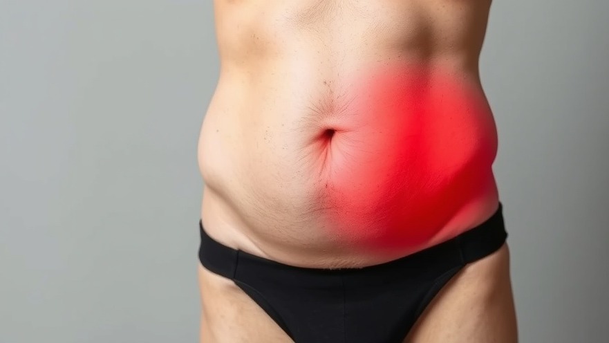 Photorealistic silhouette highlighting abdominal fat's impact on daily wellness habits.