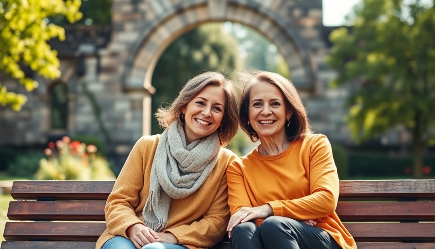 Two women enjoying time in an Italian park, living with mother-in-law in Italy.