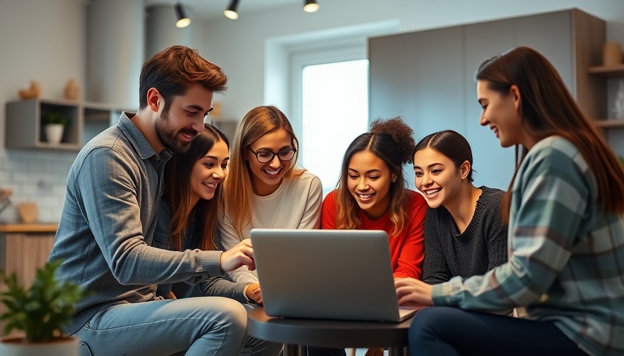 Students collaborating in modern apartment, future of student housing market.