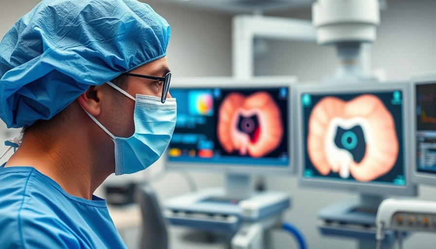Colon cancer screening procedure conducted by medical professional.