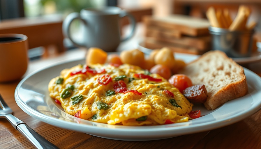 Fluffy omelette breakfast plate in restaurant industry news.