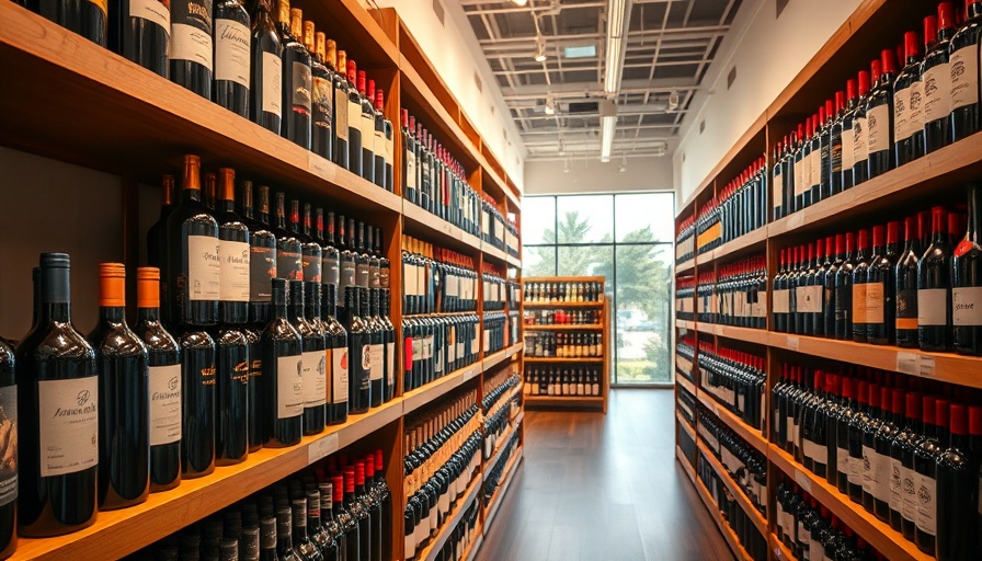 Boutique wine shop in Smyrna Atlanta with organized wine racks