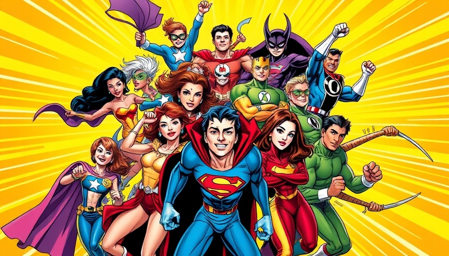 Business management strategies in comic book style with superheroes.