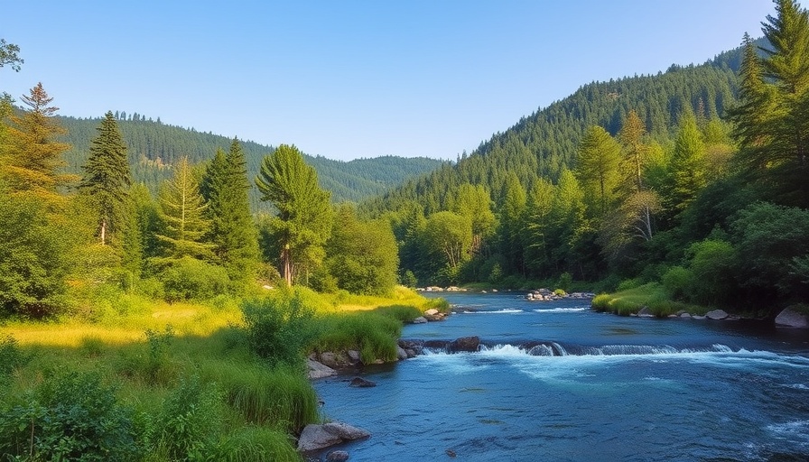 Serene landscape embodying finance solutions for nature.