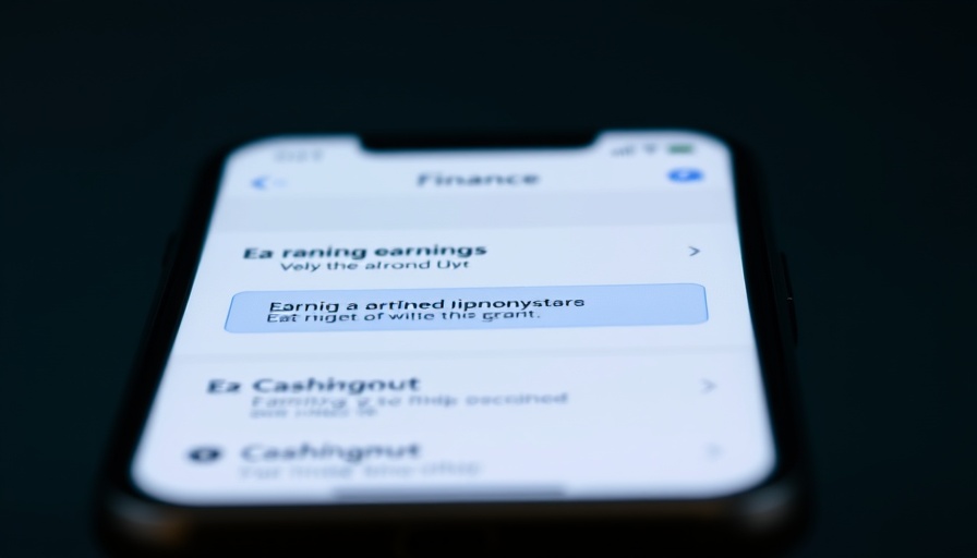 Finance app interface on smartphone illustrating future of business