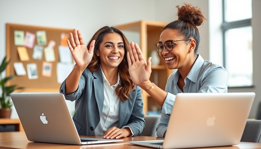 Confident entrepreneur high-fiving in office, habits of successful entrepreneurs.