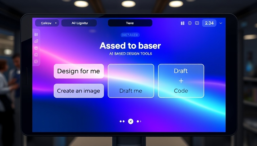AI in Design tool interface showcasing creative design options.