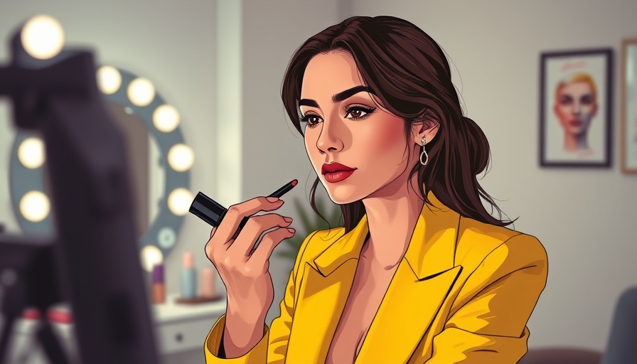 Woman applying makeup in a modern setting, related to Rhode's $1B Acquisition.