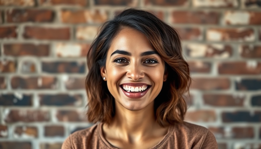 Podcast cover with smiling woman highlighting influencer marketing strategies.