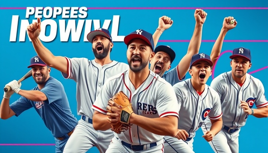 Social video strategies: baseball players celebrate in vibrant collage.