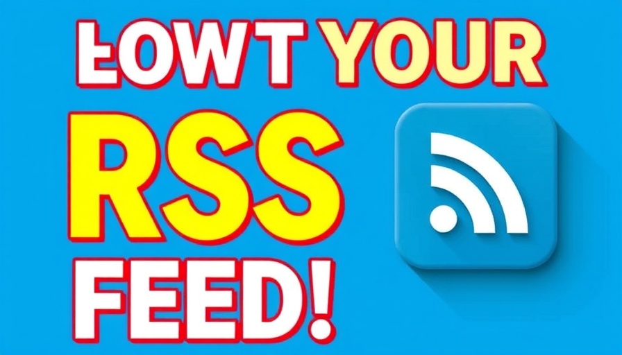 RSS Feeds Management Tools logo on vibrant blue background.