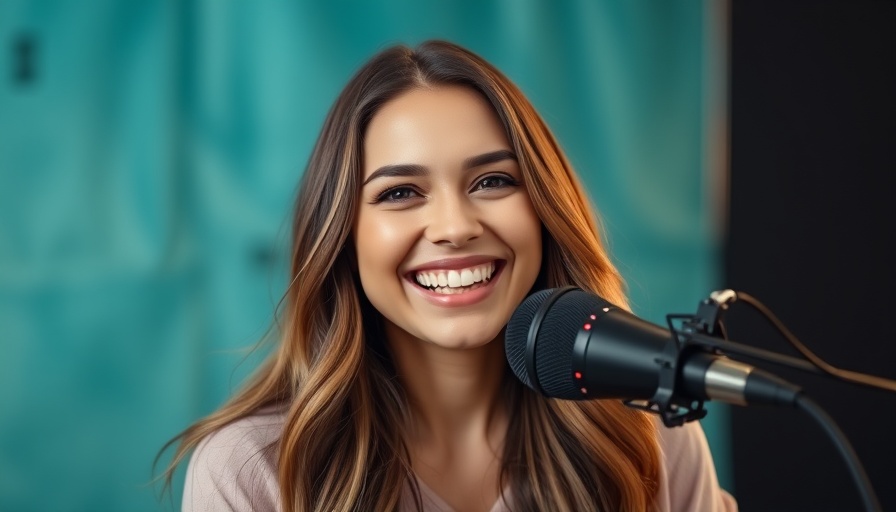 Jo Wildsmith podcast on passive income, smiling woman with microphone.