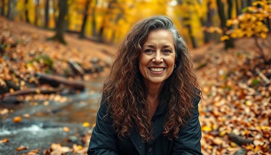 Smiling woman outdoors handling criticism towards your personal brand in nature.