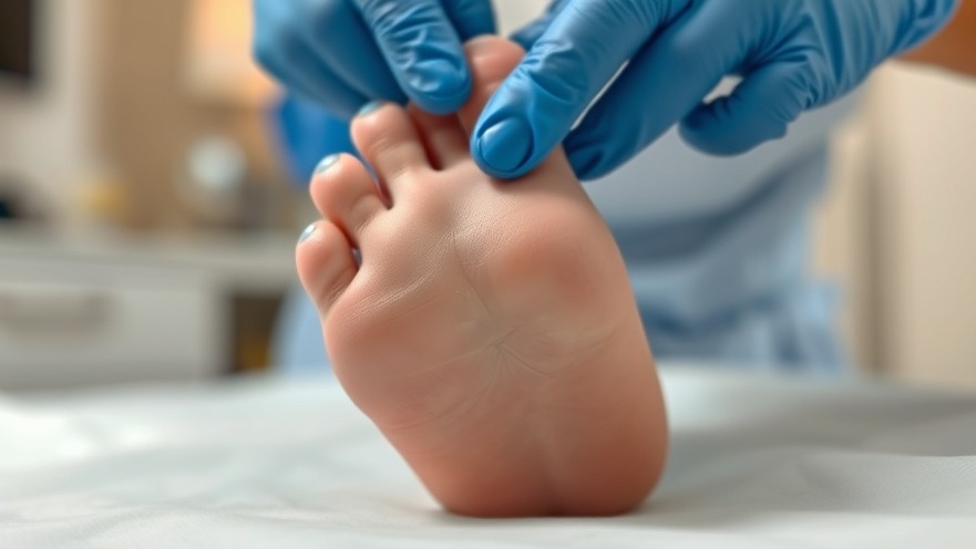 Close-up of plantar wart treatment for pickleball foot health in a sterile environment.