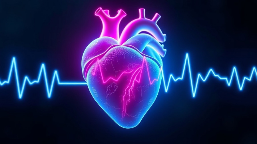 3D heart illustration with ECG line, highlighting daily walking's health benefit.