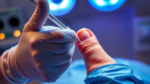 Medical toenail fungus removal procedure.