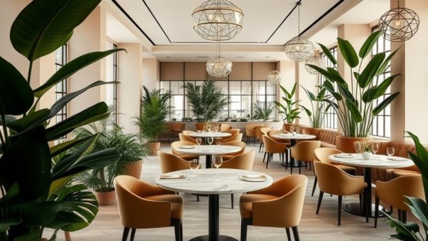 Elegant dining area perfect for spa weekend getaways, with lush decor.