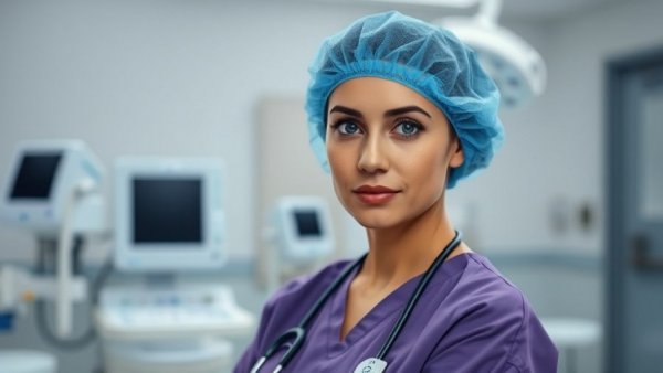 Attentive medical professional in clinical setting.