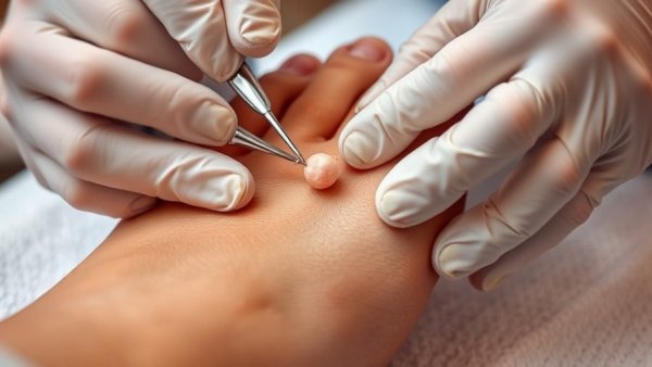 Foot treatment removing dead skin, thickened skin care tips.