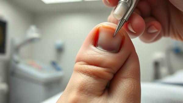 Toenail fungus treatment illustration in clinic, nail fungus laser treatment near me.