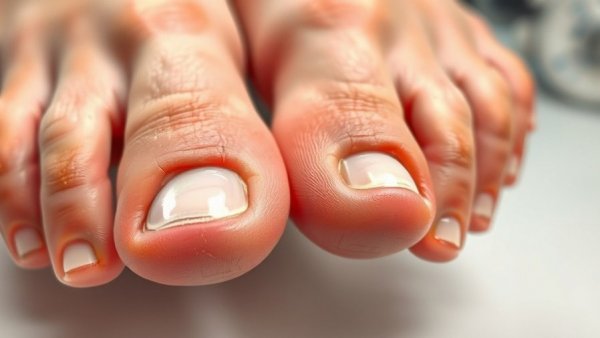 Fungal nail treatment close-up in clinical setting.