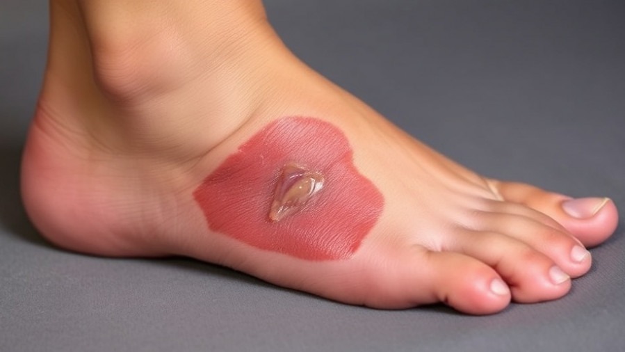 Foot lesion treated with emuaid nail fungus and jublia topical solution.