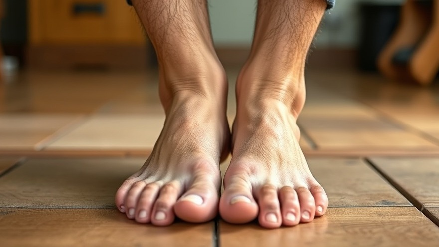 Aging male feet showcasing effective remedies for fungal toenails and sore blistered feet care.