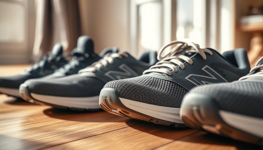 Comfortable athletic footwear showcasing health benefits on wooden floor.