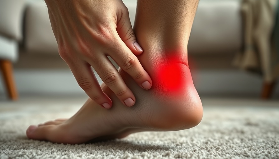 Foot with tarsal tunnel syndrome pickleball injuries, showing pain.
