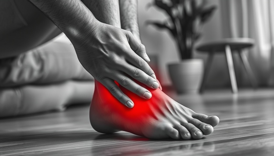 Close-up of ankle pain highlighting pickleball injury prevention.