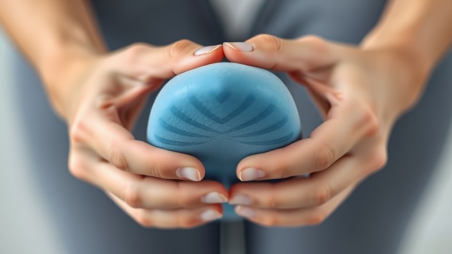 Close-up of a blue orthopedic heel insert for plantar fasciitis foot arch stretches.