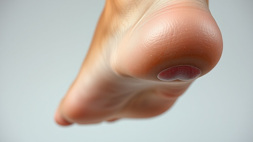 Close-up of a foot with a large verruca, highlighting the emotional impact of nail disorders.