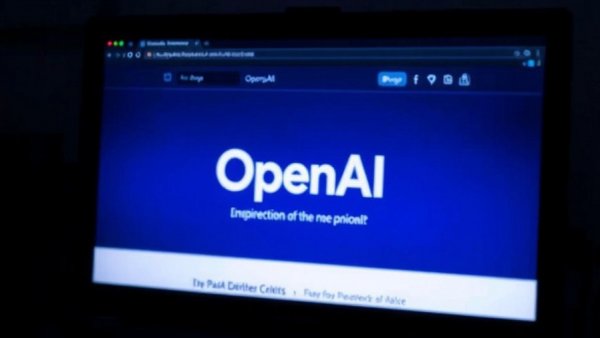 OpenAI webpage with dim lighting highlighting GPT-5.1 features.