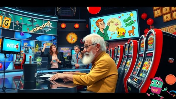 Humorous collage with news anchor and whimsical elements on SNL.