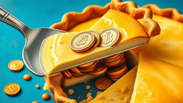 Illustrative pie with coins inside, representing Fintech Funding 2025.