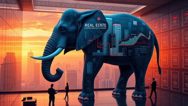 Reclaim IDX Data visualized as a digital elephant in server room.