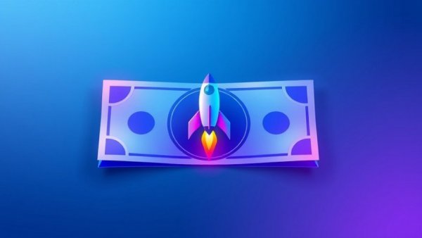 Abstract futuristic financial concept with AI construction technology theme