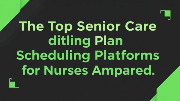 Text graphic about senior care scheduling platforms on a black background.