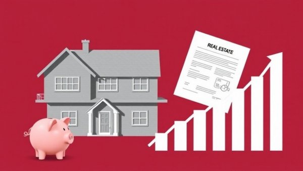 Flyhomes housing market strategy illustrated with house, piggy bank, graph.